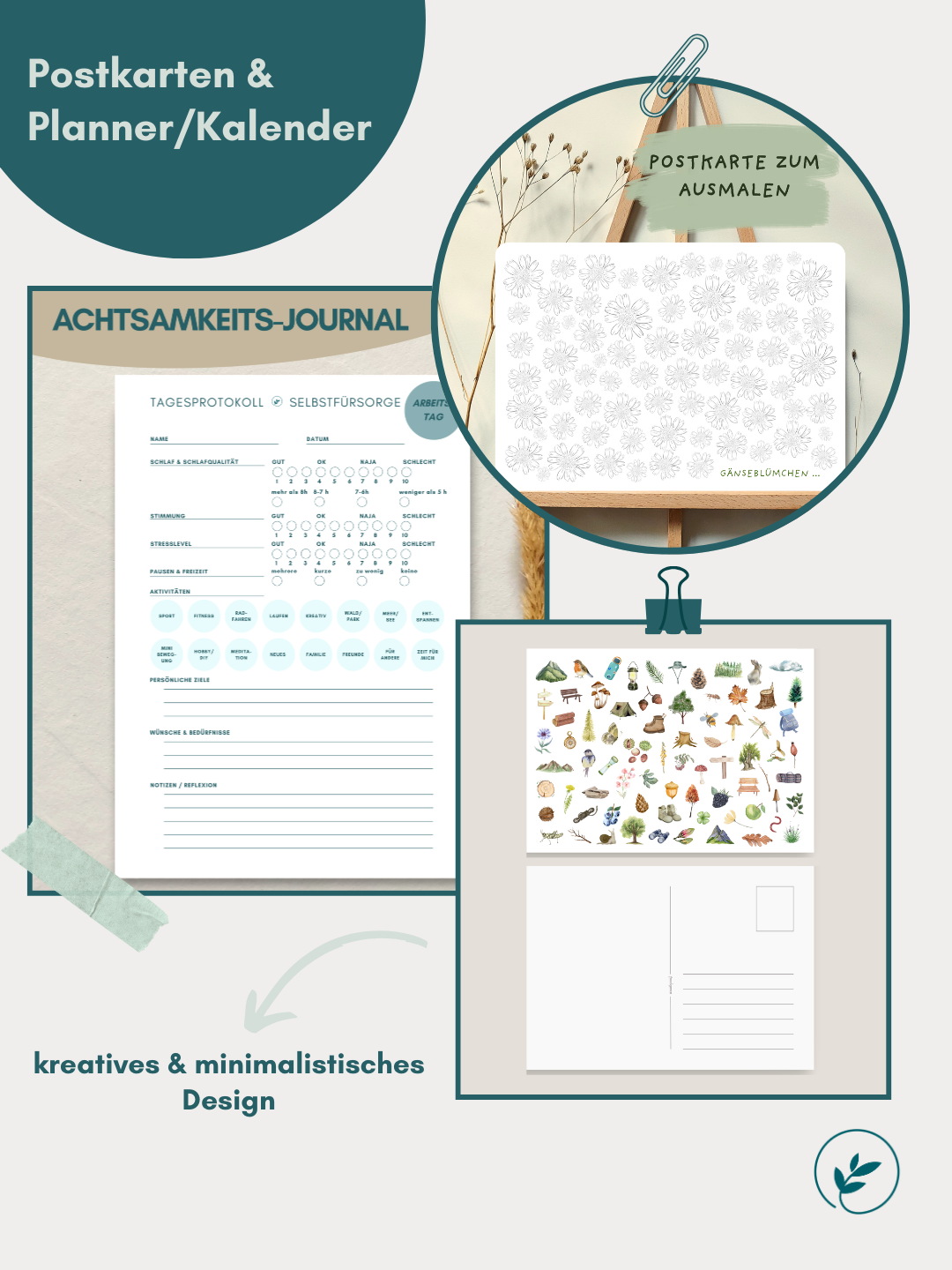 foodigence-ΓΌbersicht zur Produktgruppe Postkarten, Planner & Kalender im Shop ideal fΓΌr deinen bewussten nachhaltigen Lifestyle