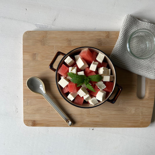 WASSERMELONEN-FETA-SALAT MIT MINZE