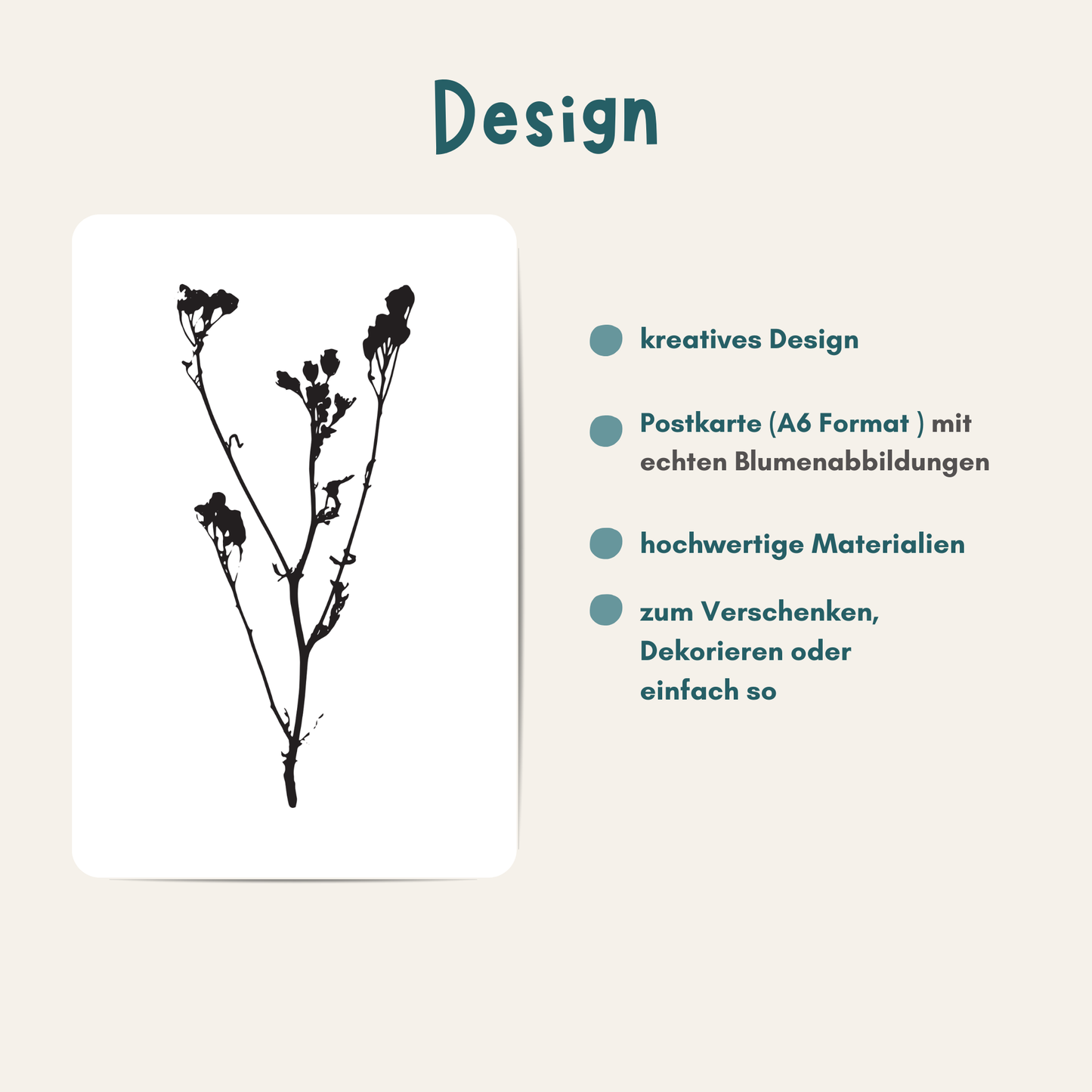 Übersicht zur Postkarte Design