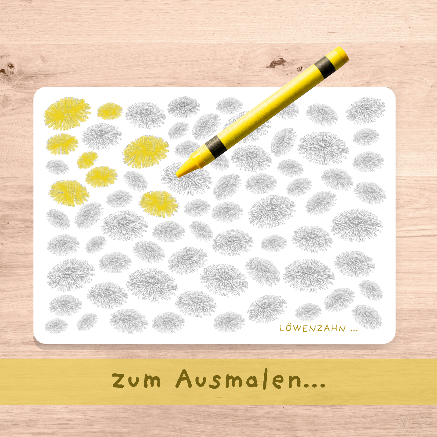 Postkarte DIY kurze Entspannung zum selber ausmalen von foodigence