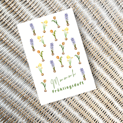 Fruehlingsduft Grußkarte mit Text