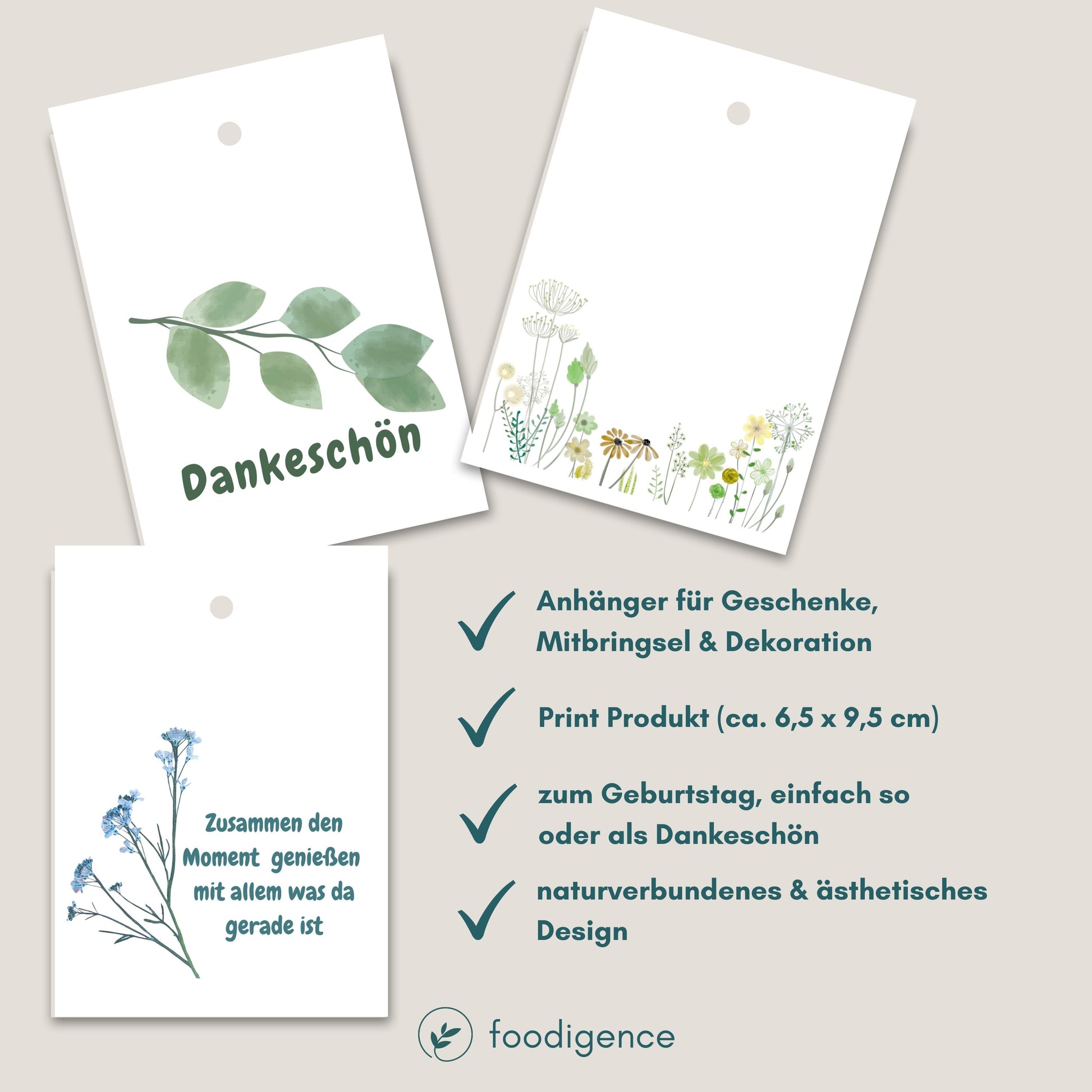 Details zu Geschenkanhänger aus Papier von foodigence
