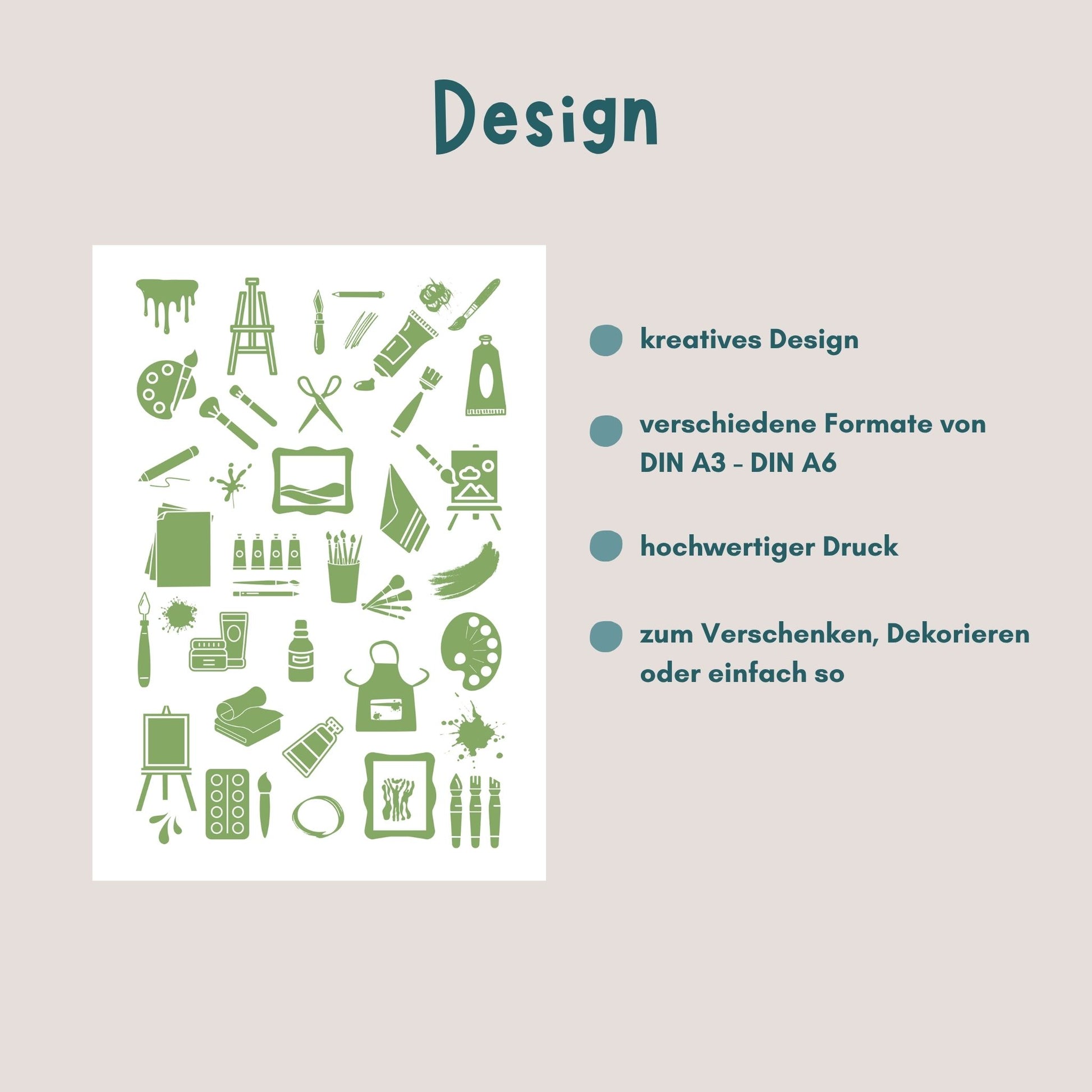Hinweise zum Design Poster Hobby Malen