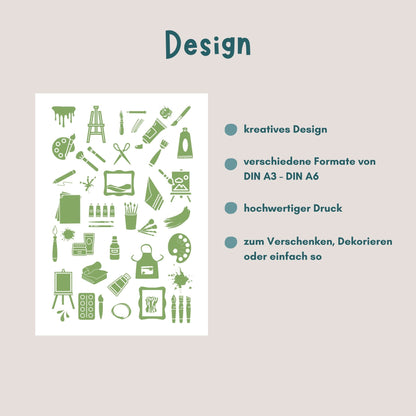 Hinweise zum Design Poster Hobby Malen