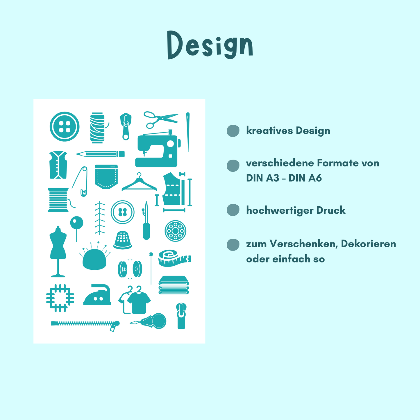 Übersicht zum Poster Nähen