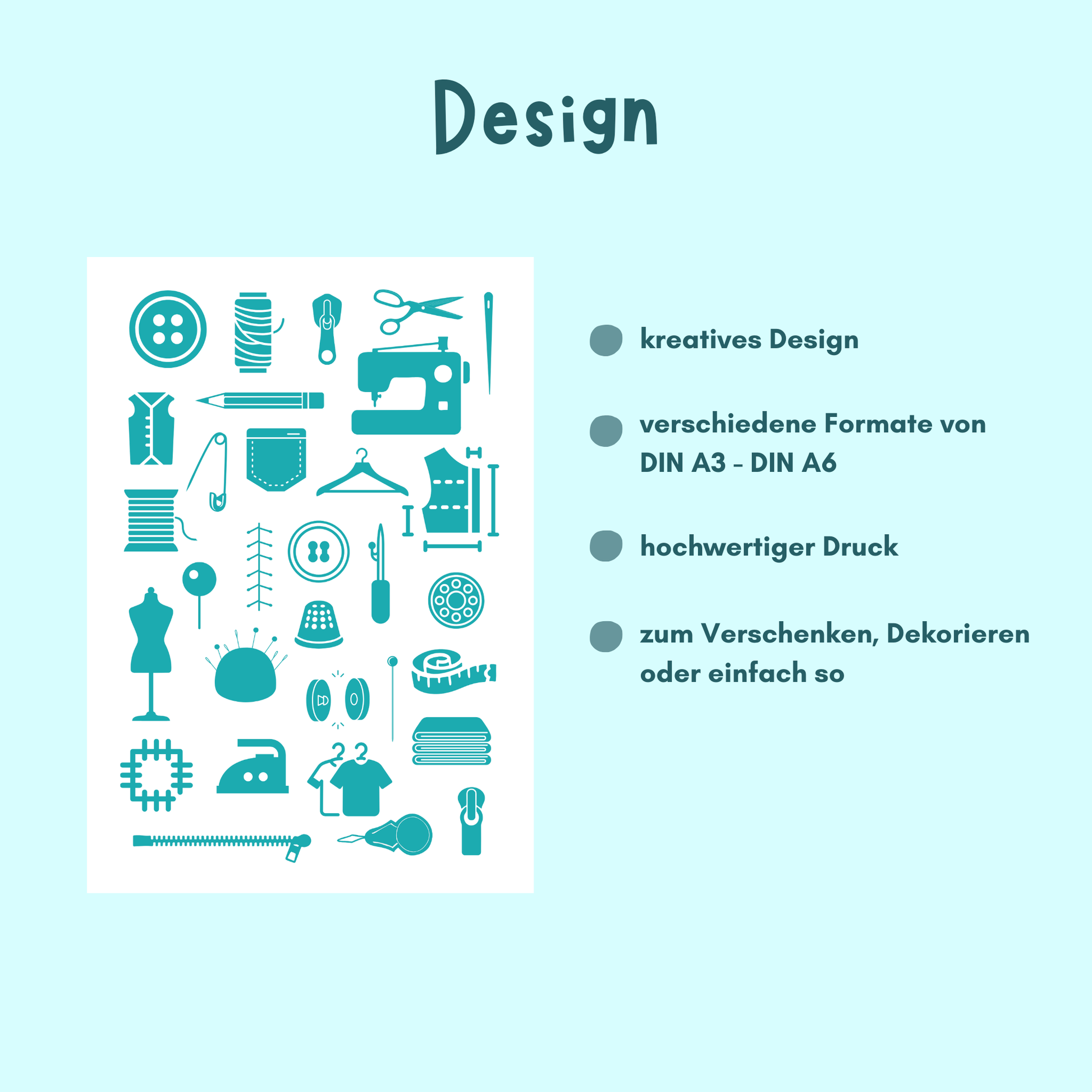 Übersicht zum Poster Nähen