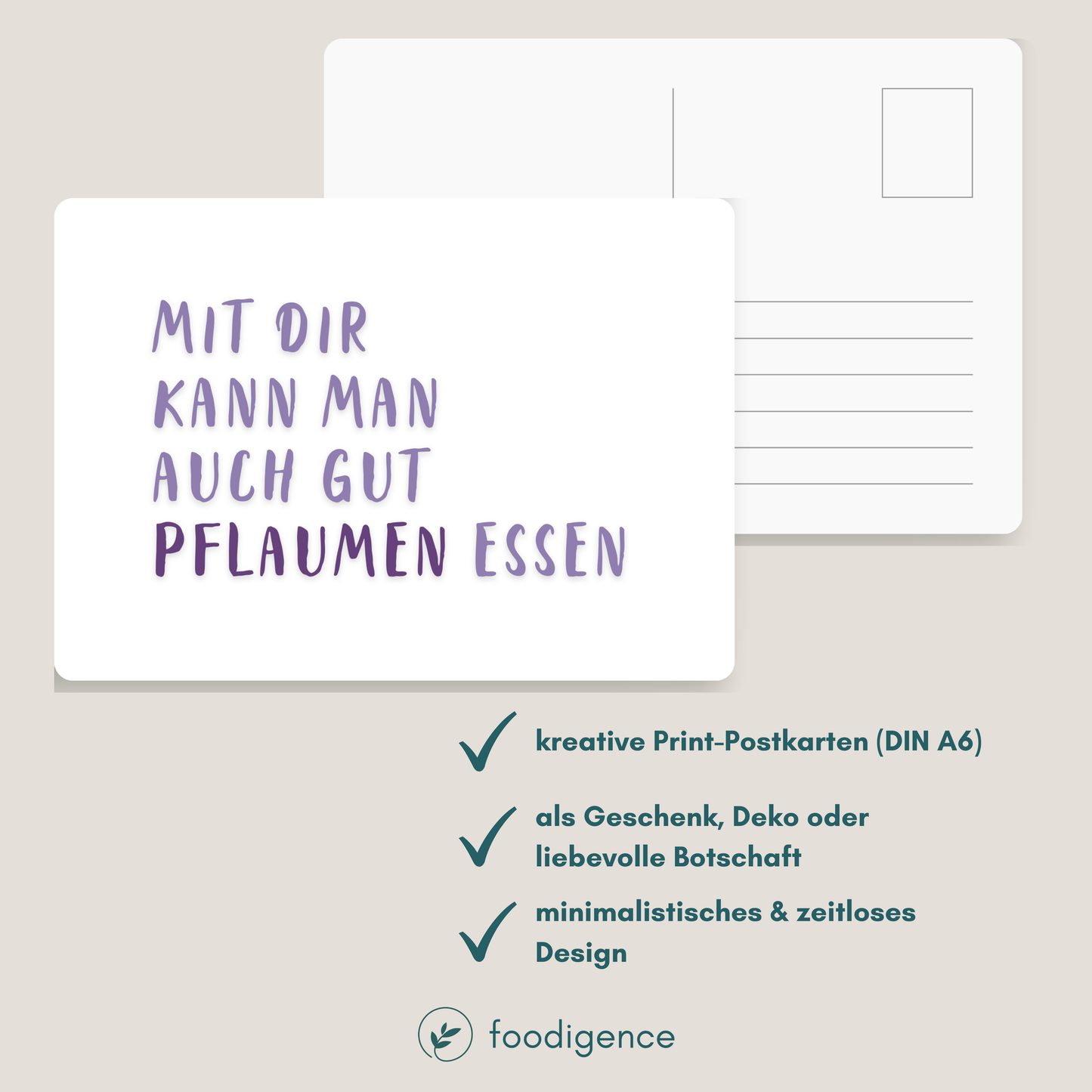 Informationen zu foodigence-Postkarte mit  Sprüche aus der Küche