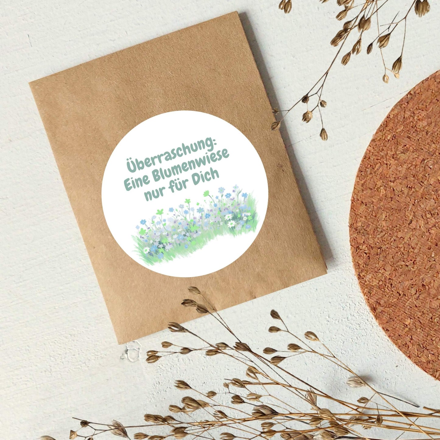 Überraschung Eine Blumenwiese für dich Samentütchen mit Wildblumensamen
