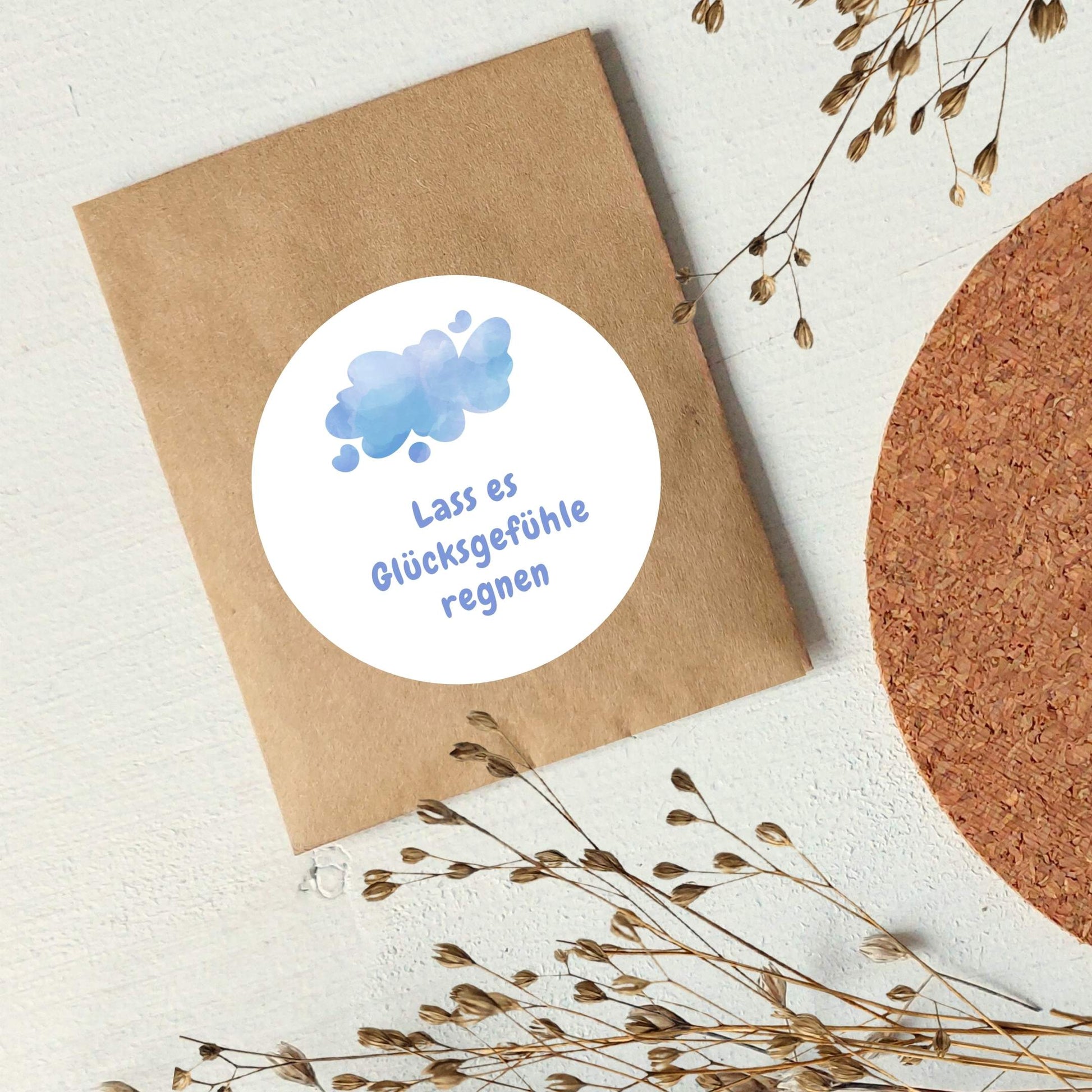 Lass es Glücksgefühle regnen Samentütchen mit Wildblumensamen