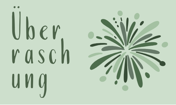 Überraschung Etikett