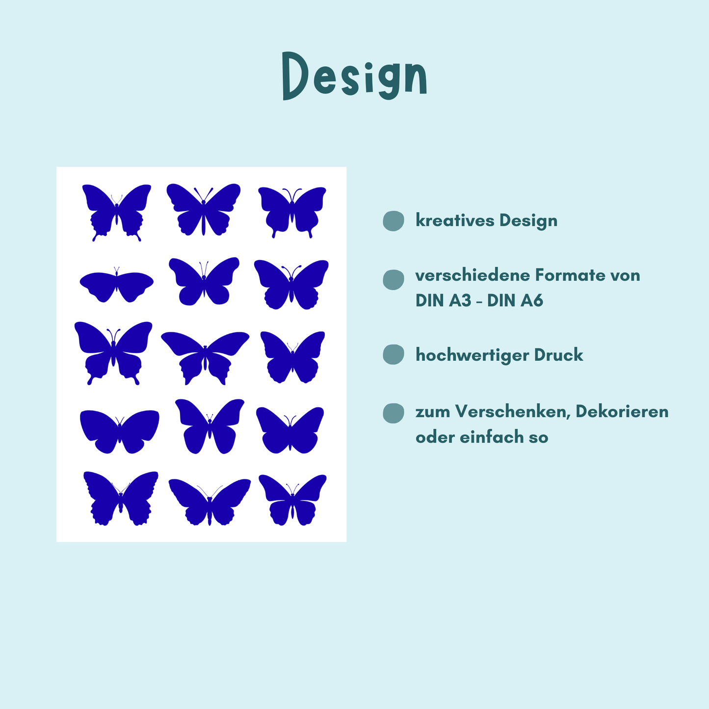 Übersicht zum Poster Schmetterling