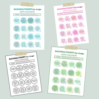 Bingo Nachhaltigkeit Kinder Spiel Challenge - foodigence digital
