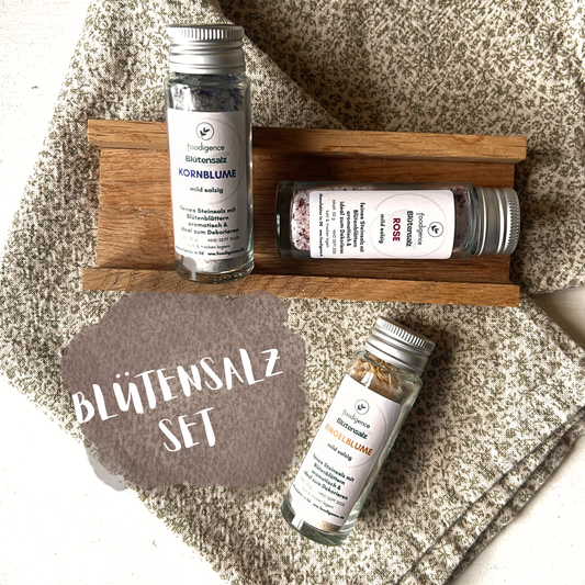 3 Vatianten Blütensalz als Set