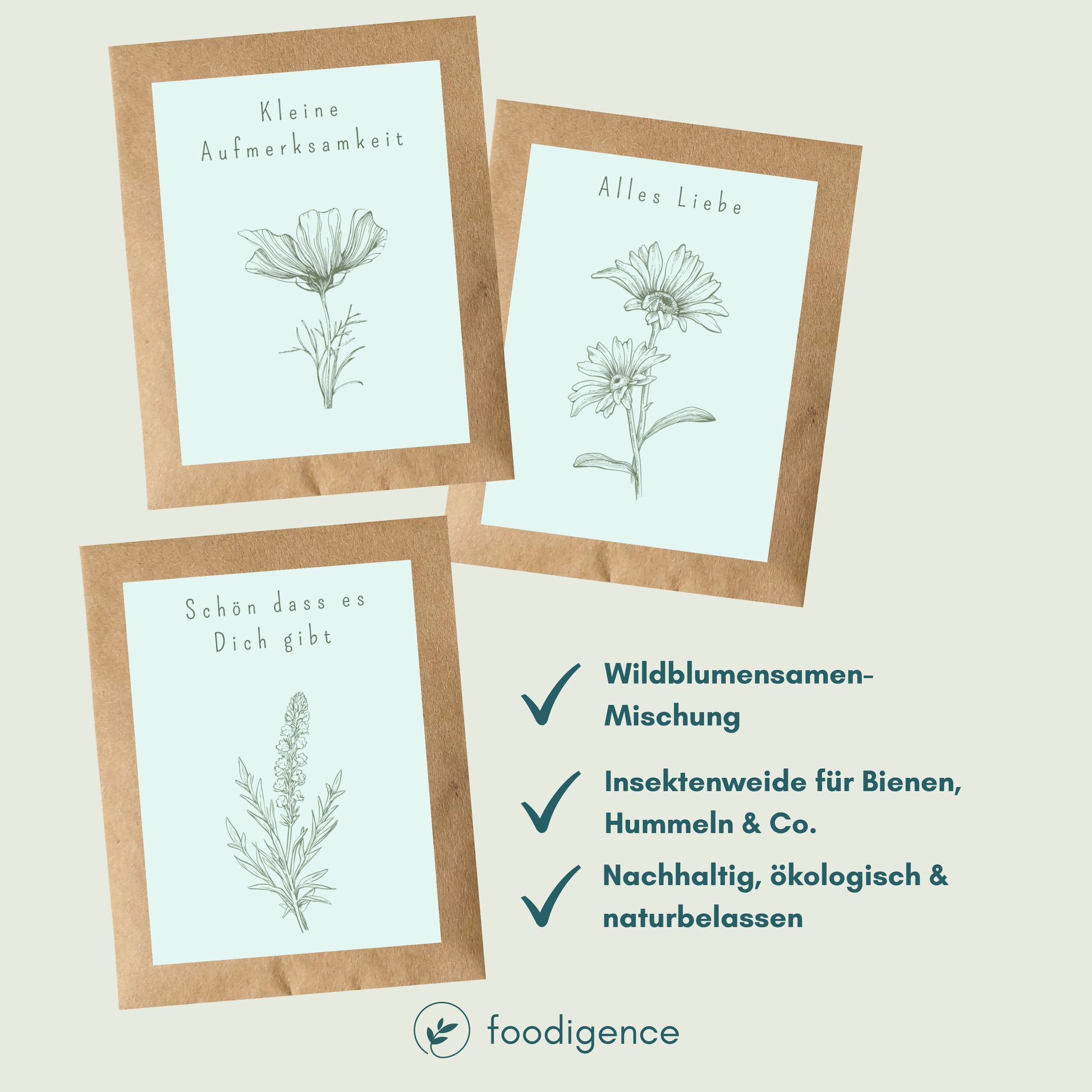 Benefits der Samentütchen mit Wildblumesamen