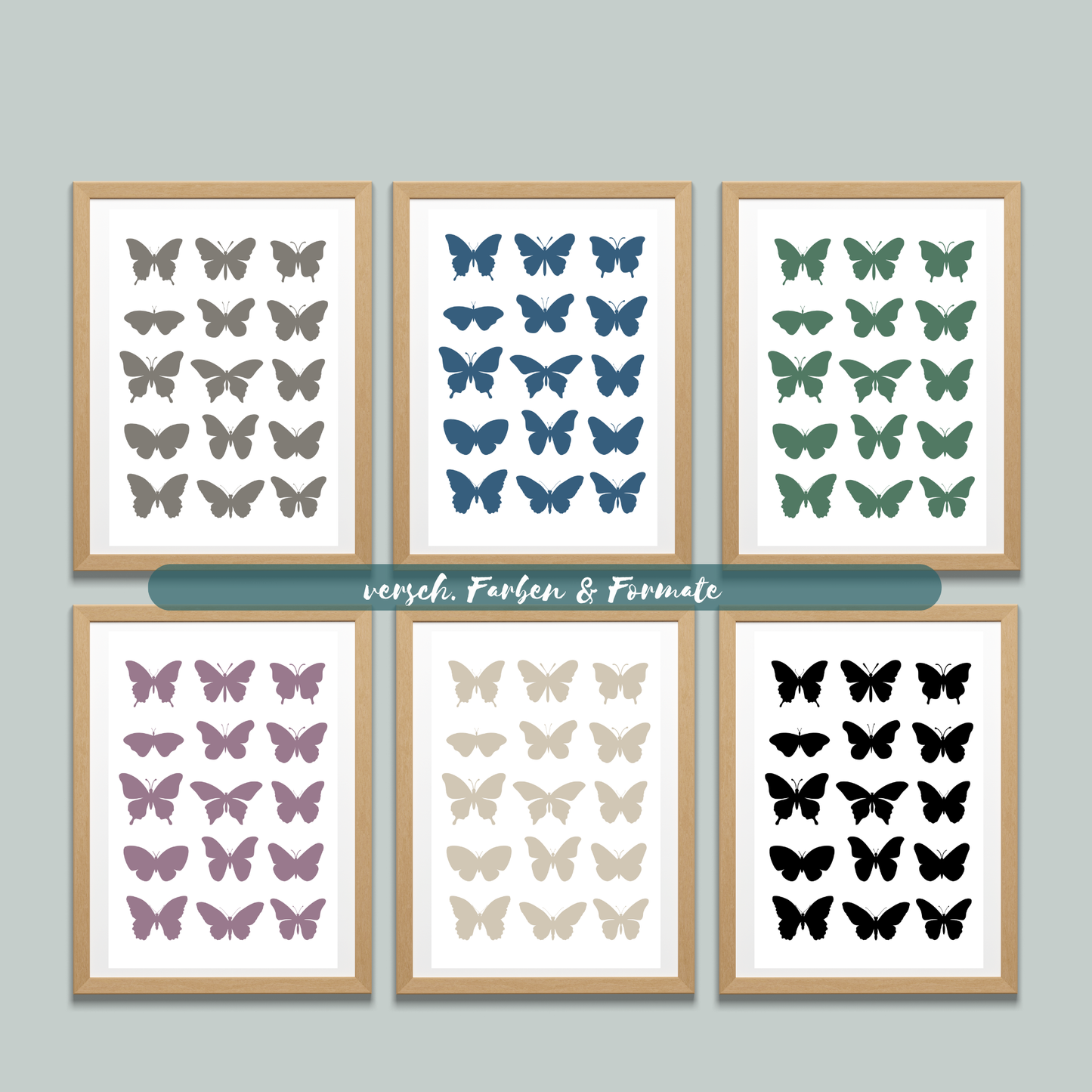 Butterflies Poster & Postcard – 16 Butterfly Species at a Glance I A6-A3
