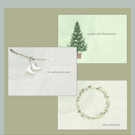 SET 1 Adventskarte Gewinn Adventskalender