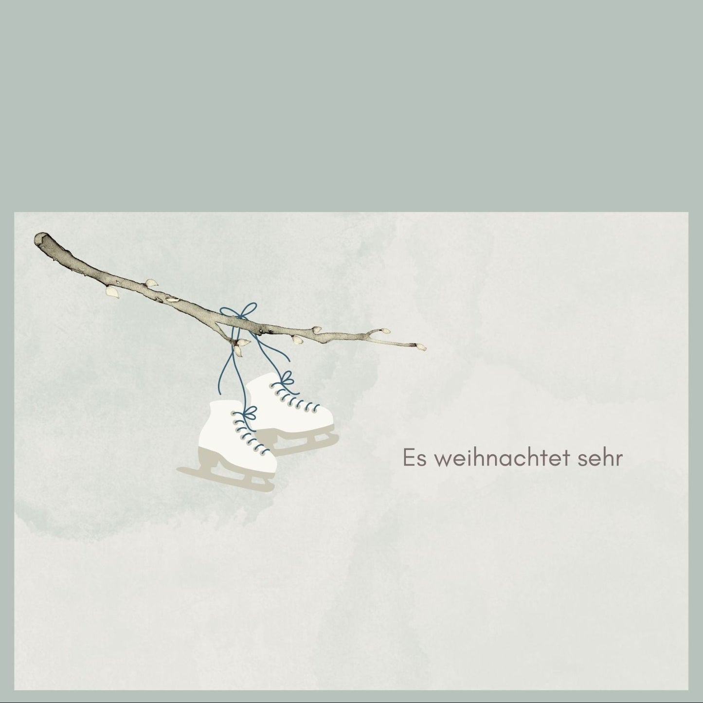 Adventskarte Postkarte foodigence SCHLITTSCHUH Gewinn Adventskalender