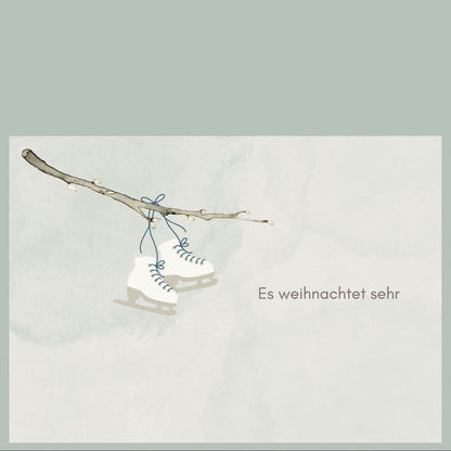 Adventskarte Postkarte foodigence SCHLITTSCHUH Gewinn Adventskalender