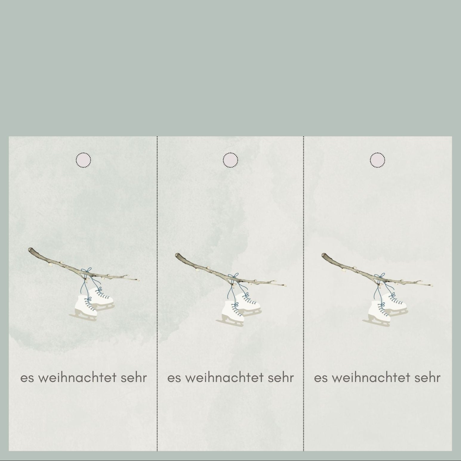 Geschenkanhänger foodigence SCHLITTSCHUHE Gewinn Adventskalender