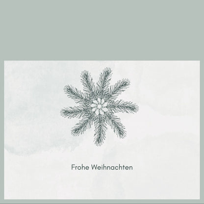 Adventskarte Postkarte foodigence STERN TANNENGRÜN Gewinn Adventskalender