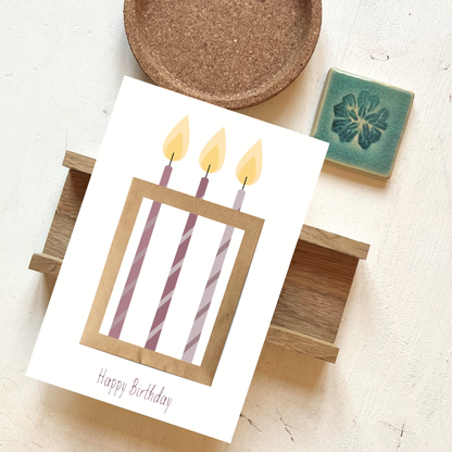 Aufsicht Grußkarte zum Geburtstag