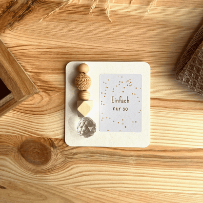 Lichtfänger " Einfach nur so" ocker Holzkugel