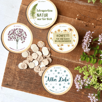 Set Saatkonfetti Set mit 4 Designs