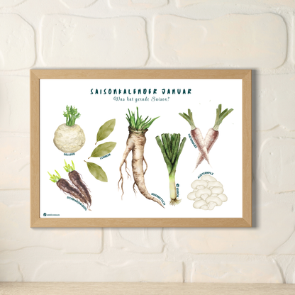 Monat Januar Saisonkalender