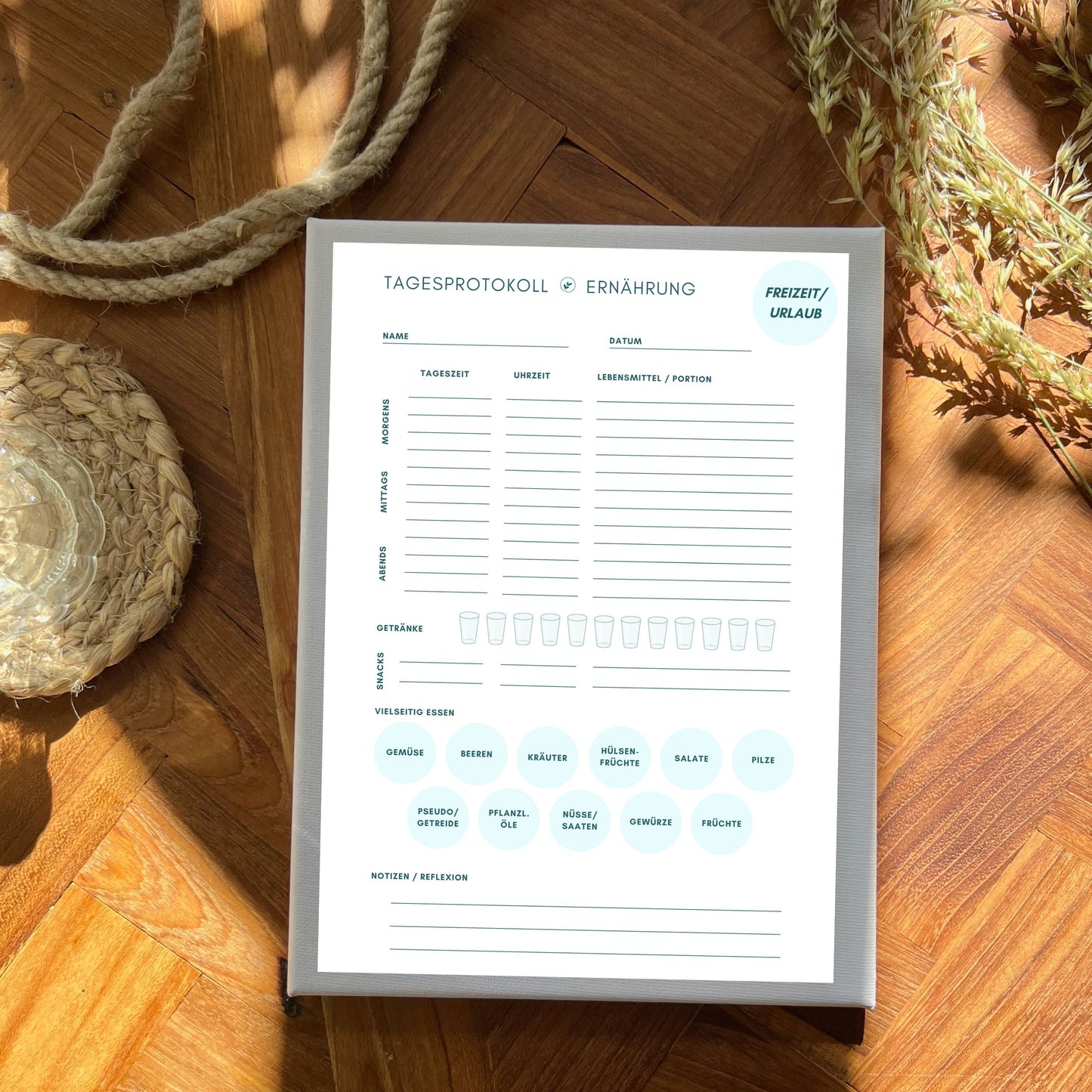 Tagesprotokoll Ernährung Vorlage - Ernährungstagebuch zum Ausdrucken foodigence