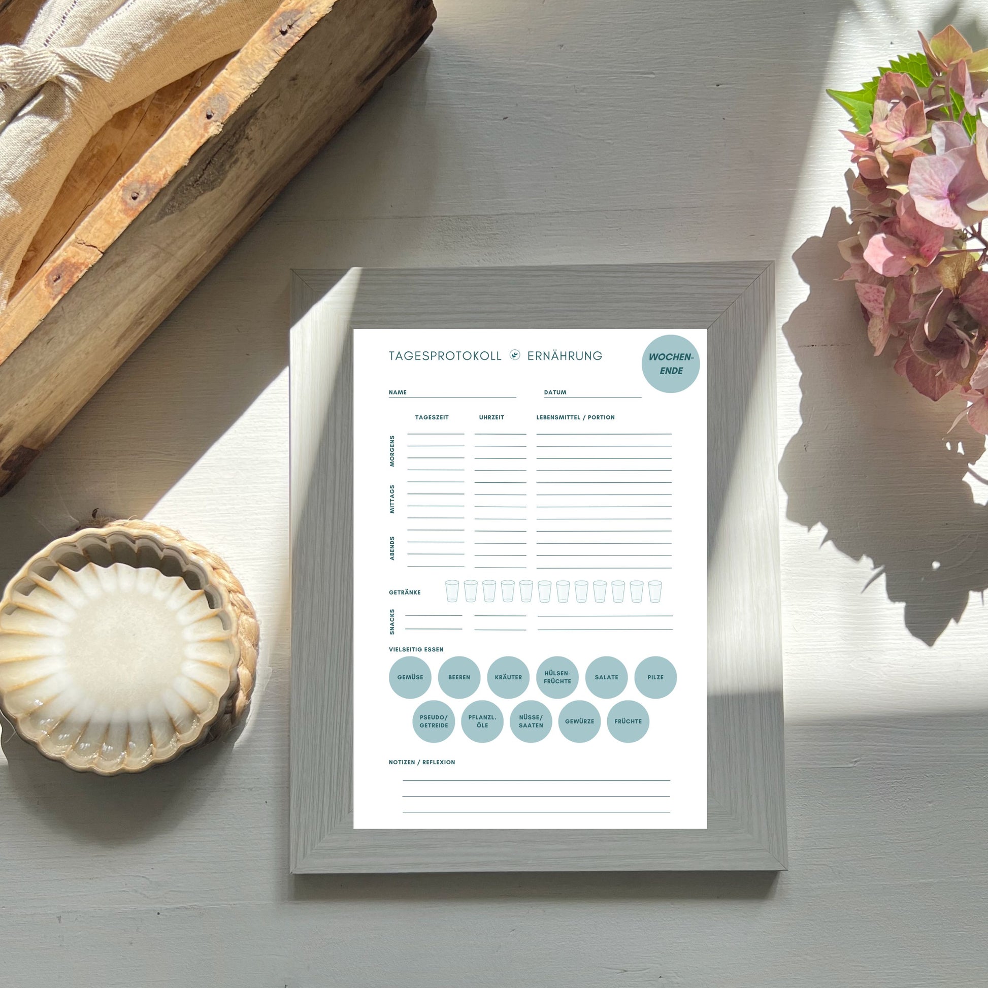 Ernährungstagebuch Vorlage PDF - Tagesprotokoll für gesunde Ernährung foodigence