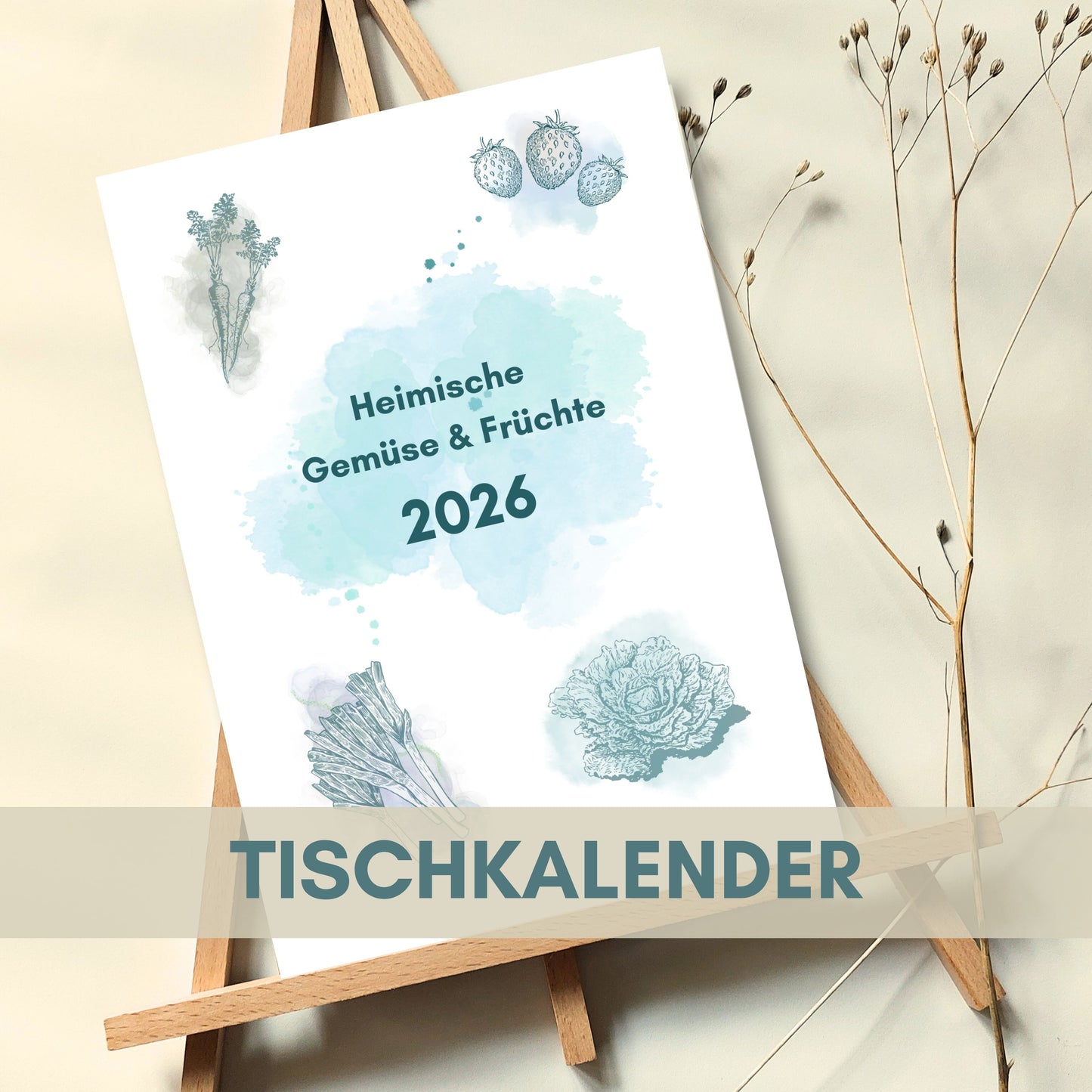 Tischkalender 2026 für heimische Produkte  Deutschland/Europa 